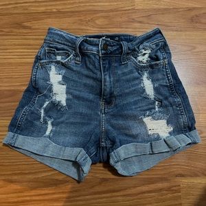 hollister high-waisted jean shorts